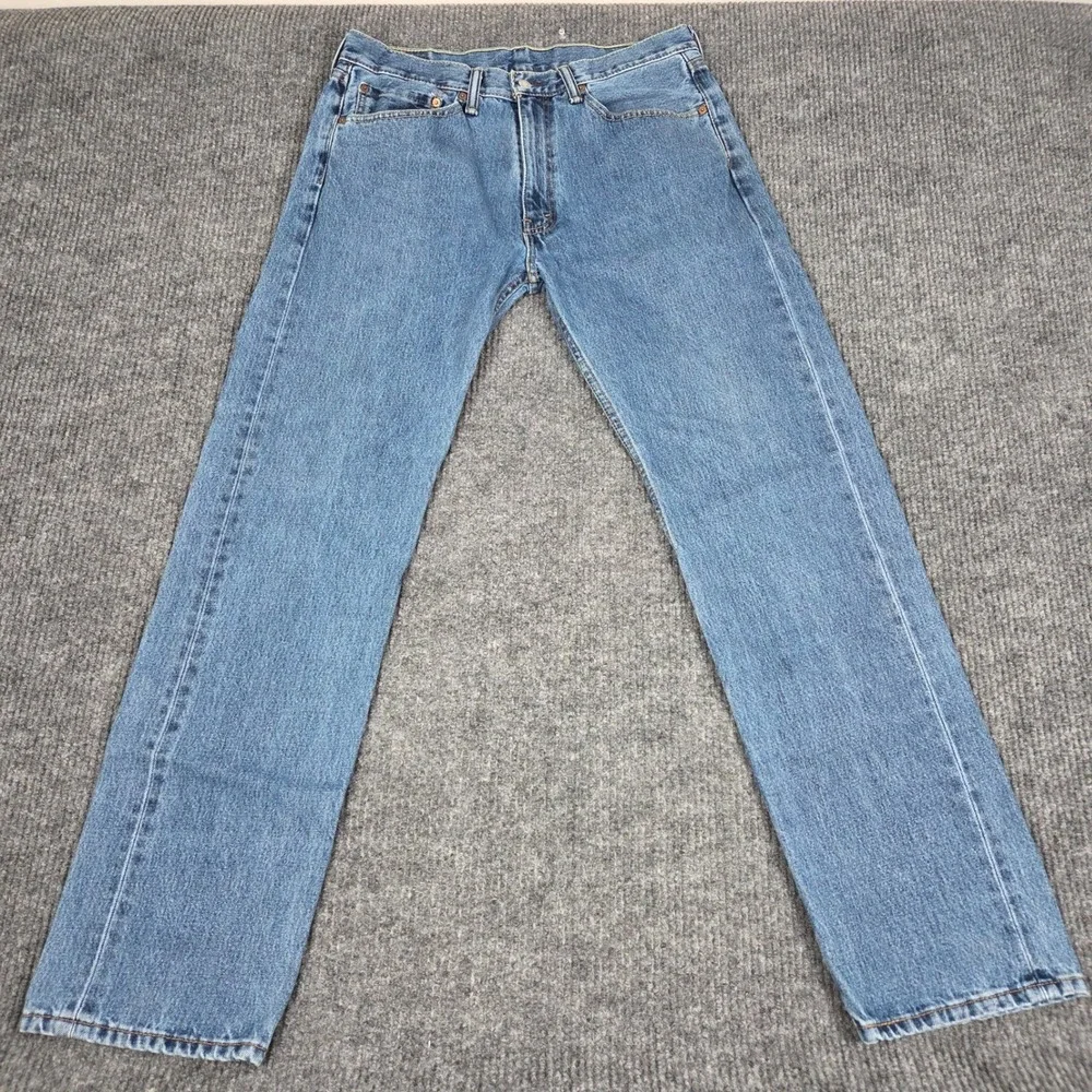 Levis 505 Regular Fit Straight Leg Jeans Blue Medium Wash 36x34 00505-4891 Mens